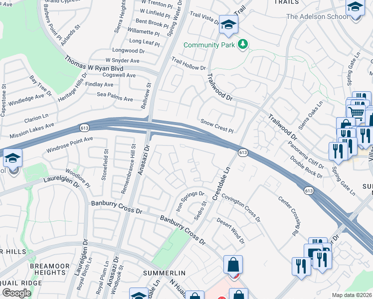 map of restaurants, bars, coffee shops, grocery stores, and more near 10233 King Henry Avenue in Las Vegas