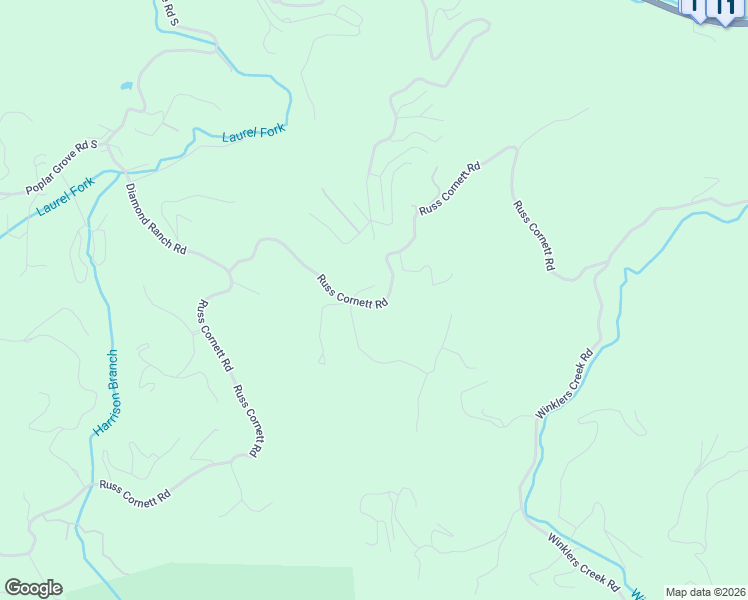map of restaurants, bars, coffee shops, grocery stores, and more near 1182 Russ Cornett Road in Boone