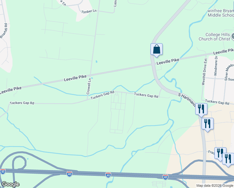 map of restaurants, bars, coffee shops, grocery stores, and more near 2000 Hartmann plantation Court in Lebanon