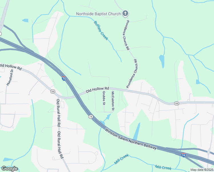 map of restaurants, bars, coffee shops, grocery stores, and more near 905 Old Hollow Road in Winston-Salem
