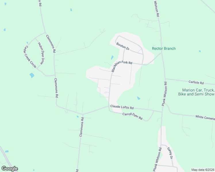 map of restaurants, bars, coffee shops, grocery stores, and more near 1331 Blackburn Fork Road in Cookeville