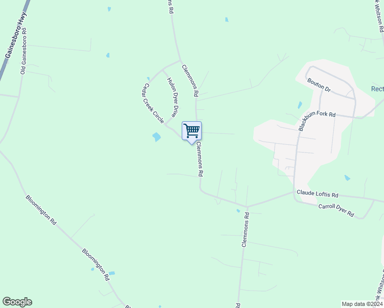 map of restaurants, bars, coffee shops, grocery stores, and more near 1574 Clemmons Road in Cookeville