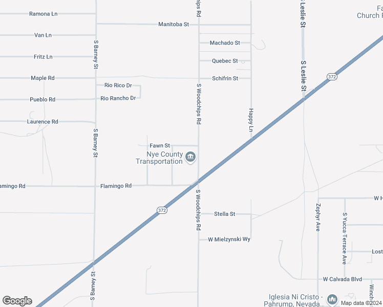 map of restaurants, bars, coffee shops, grocery stores, and more near 1800 South Woodchips Road in Pahrump