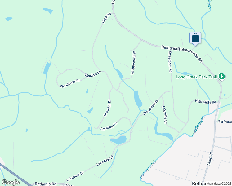 map of restaurants, bars, coffee shops, grocery stores, and more near 5664 Whippoorwill Drive in Pfafftown