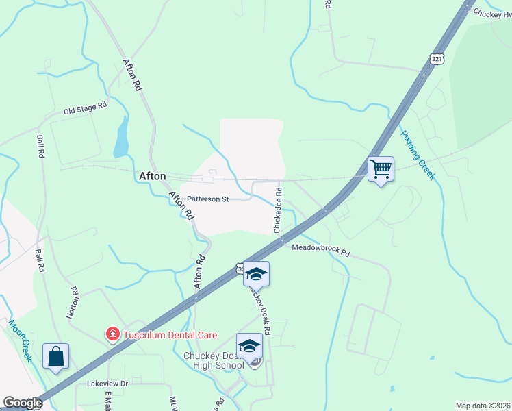 map of restaurants, bars, coffee shops, grocery stores, and more near 262 Patterson Street in Afton