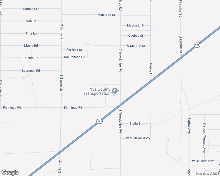 map of restaurants, bars, coffee shops, grocery stores, and more near 2621 West Woodchip Court in Pahrump
