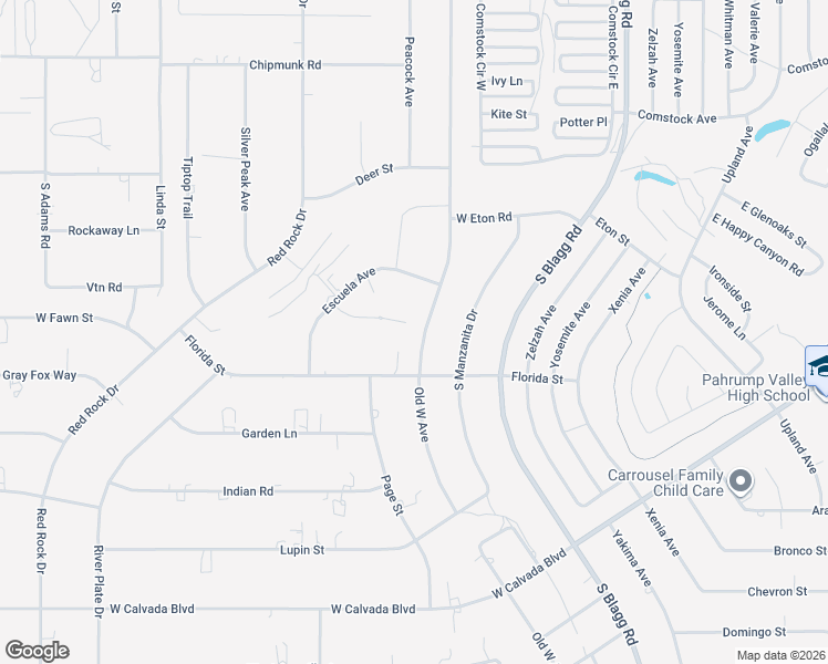map of restaurants, bars, coffee shops, grocery stores, and more near 1860 Old West Avenue in Pahrump