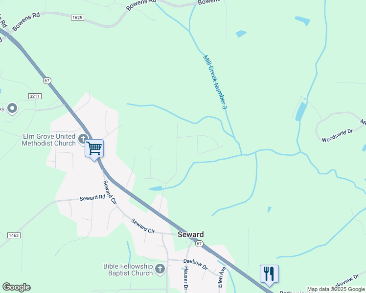 map of restaurants, bars, coffee shops, grocery stores, and more near 5575 Carillon Drive in Forsyth County