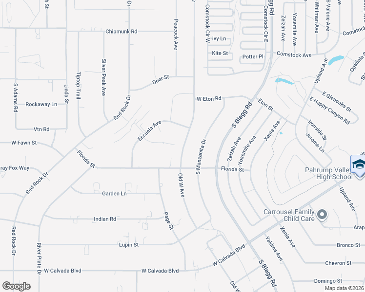 map of restaurants, bars, coffee shops, grocery stores, and more near 1840 Old West Avenue in Pahrump