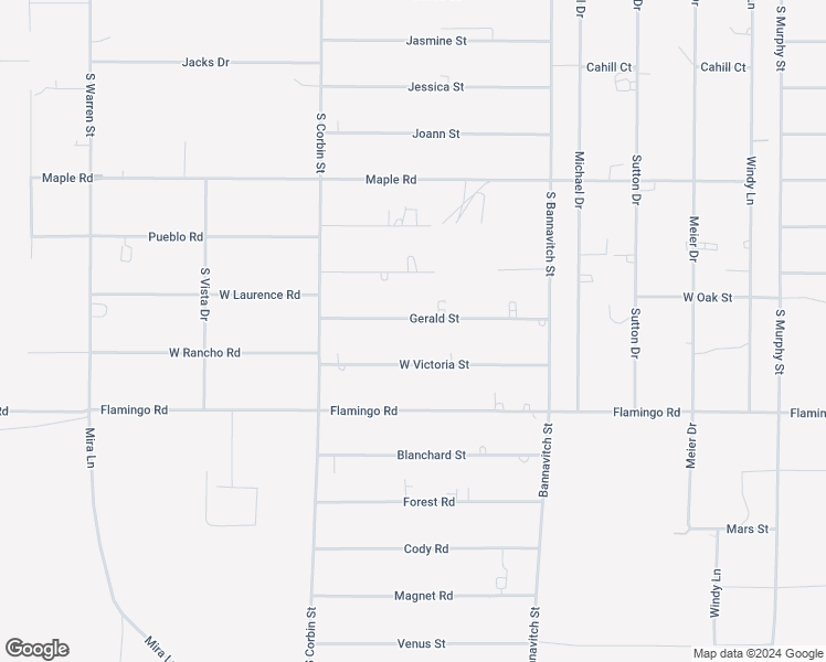 map of restaurants, bars, coffee shops, grocery stores, and more near 4301 Gerald Street in Pahrump