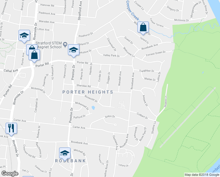 map of restaurants, bars, coffee shops, grocery stores, and more near 1503 Dugger Drive in Nashville