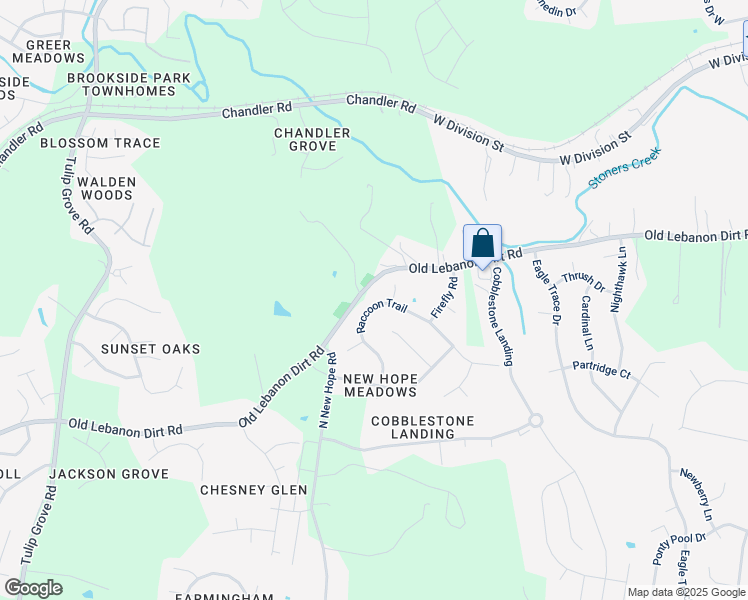 map of restaurants, bars, coffee shops, grocery stores, and more near 4549 Raccoon Trail in Nashville