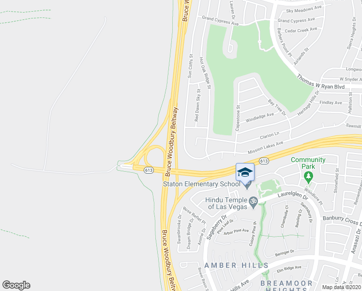 map of restaurants, bars, coffee shops, grocery stores, and more near 11033 Mission Lakes Avenue in Las Vegas