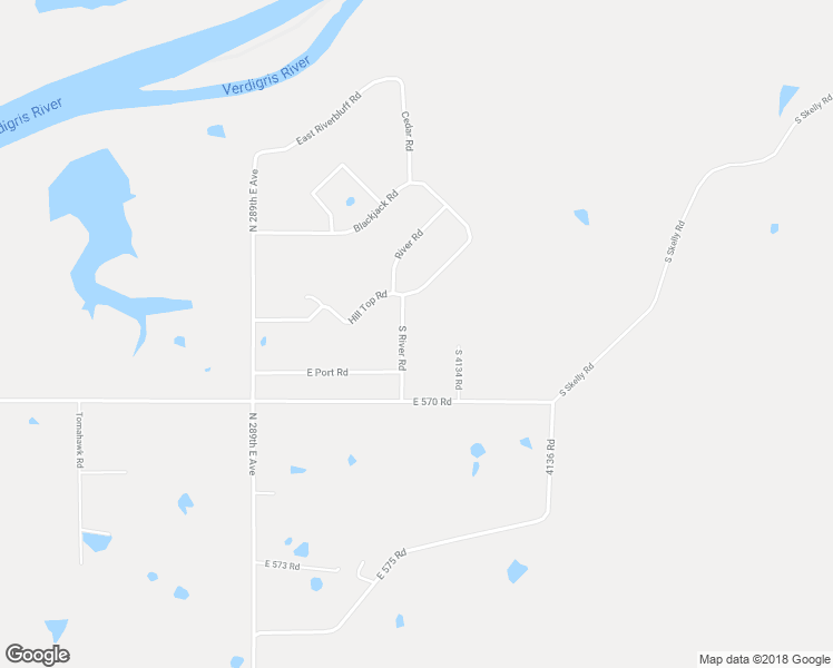 map of restaurants, bars, coffee shops, grocery stores, and more near 28885 South River Road in Catoosa