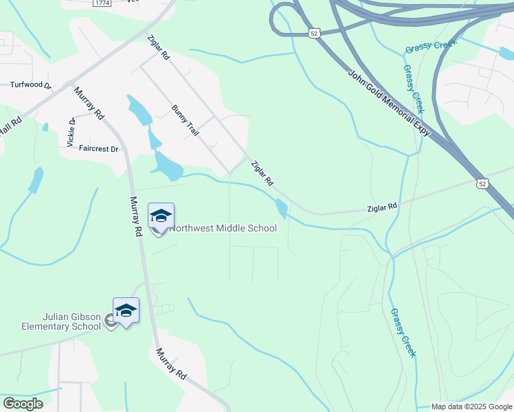 map of restaurants, bars, coffee shops, grocery stores, and more near 1180 Ziglar Road in Winston-Salem