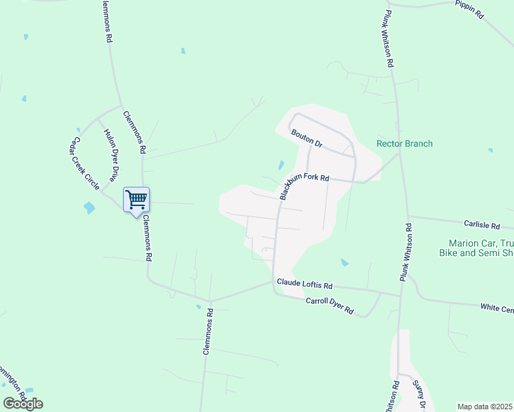 map of restaurants, bars, coffee shops, grocery stores, and more near 1488 Blackburn Fork Rd in Cookeville
