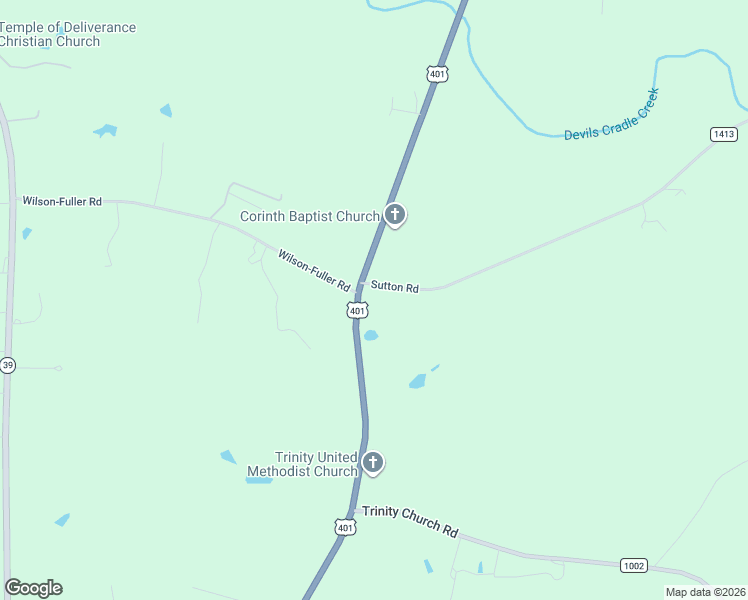 map of restaurants, bars, coffee shops, grocery stores, and more near 10 Sutton Road in Louisburg