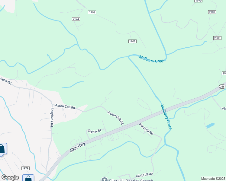 map of restaurants, bars, coffee shops, grocery stores, and more near 199 Bills Road in North Wilkesboro