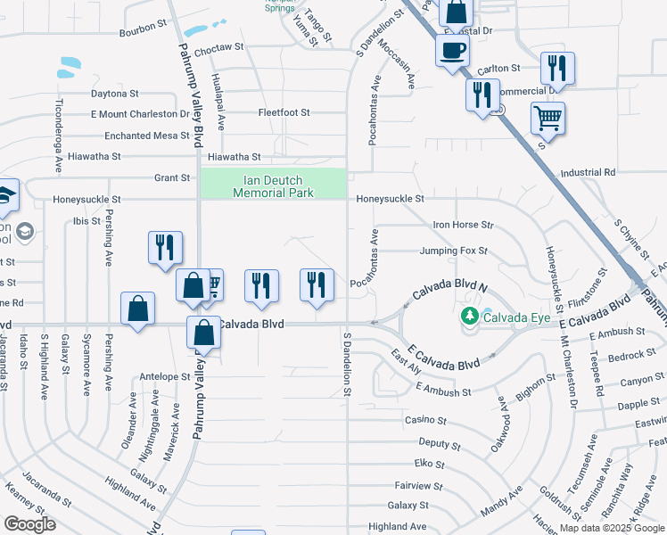 map of restaurants, bars, coffee shops, grocery stores, and more near in Pahrump