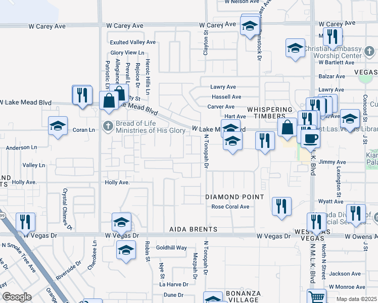 map of restaurants, bars, coffee shops, grocery stores, and more near 2128 Velvet Hill Avenue in Las Vegas