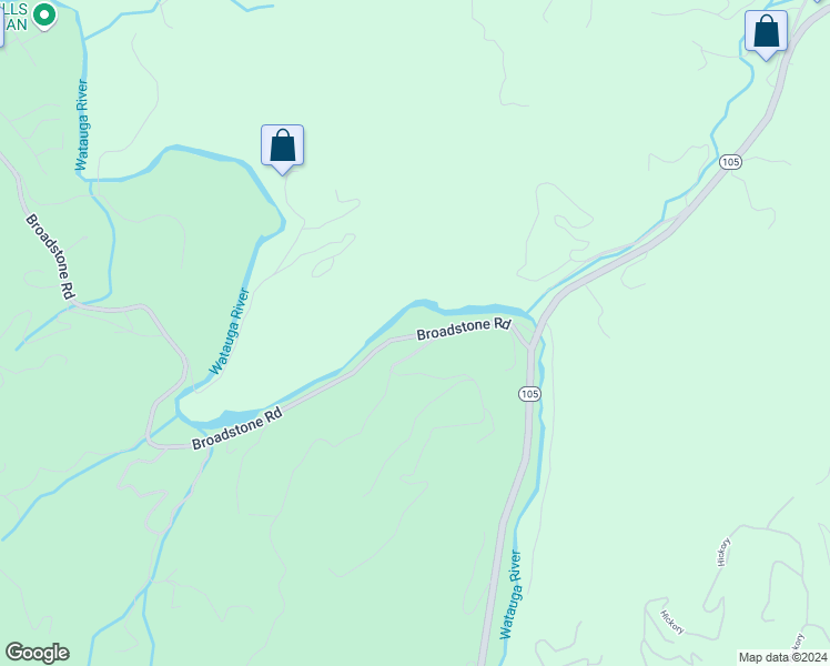 map of restaurants, bars, coffee shops, grocery stores, and more near 380 Broadstone Road in Banner Elk