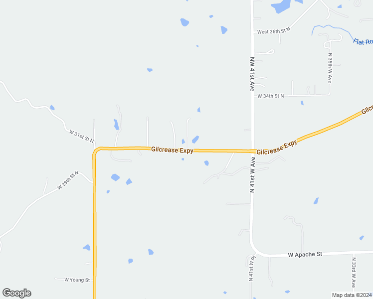 map of restaurants, bars, coffee shops, grocery stores, and more near 4707 West 31st Street North in Tulsa