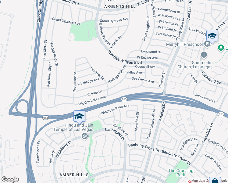 map of restaurants, bars, coffee shops, grocery stores, and more near 10628 Mission Lakes Avenue in Las Vegas