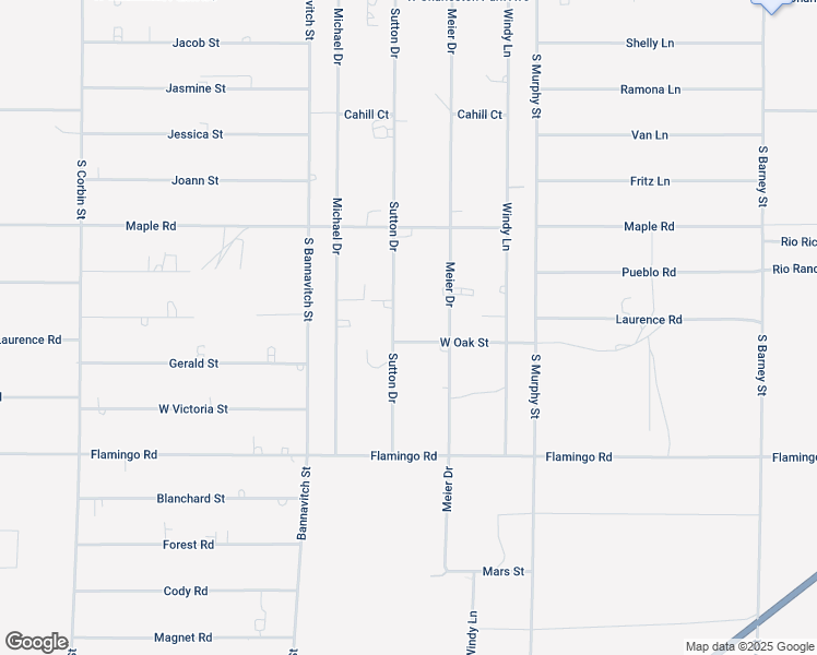 map of restaurants, bars, coffee shops, grocery stores, and more near 1670 Sutton Drive in Pahrump