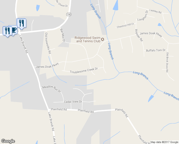 map of restaurants, bars, coffee shops, grocery stores, and more near 6093 Bar-Mot Drive in Greensboro