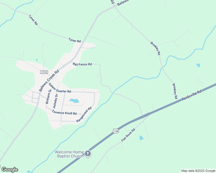 map of restaurants, bars, coffee shops, grocery stores, and more near Rail Fence Road in Belews Creek