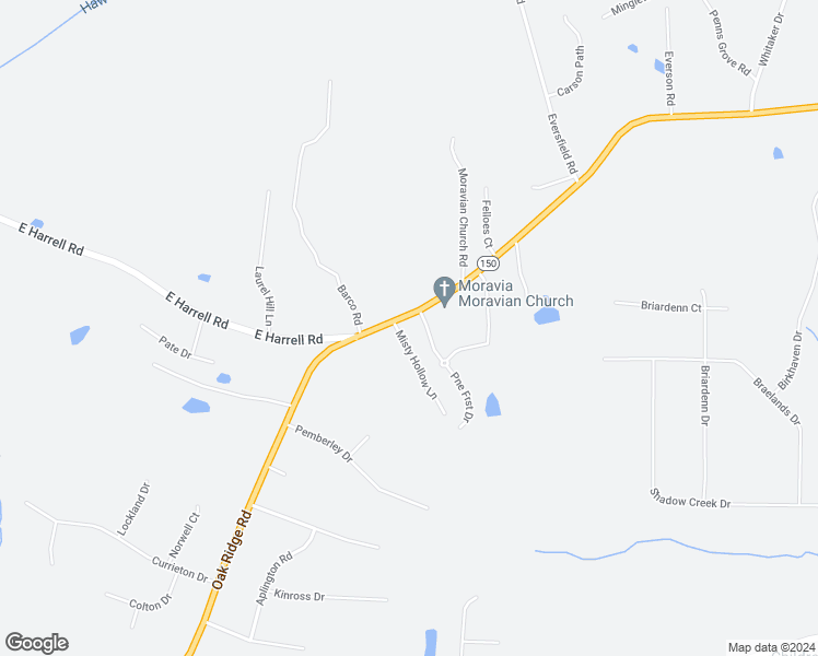 map of restaurants, bars, coffee shops, grocery stores, and more near 2912 Oak Ridge Road in Oak Ridge