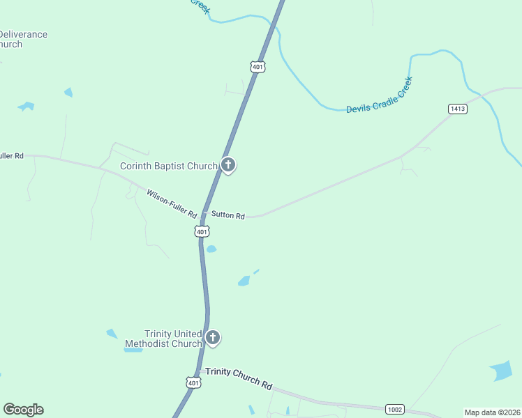 map of restaurants, bars, coffee shops, grocery stores, and more near 80 Sutton Road in Louisburg