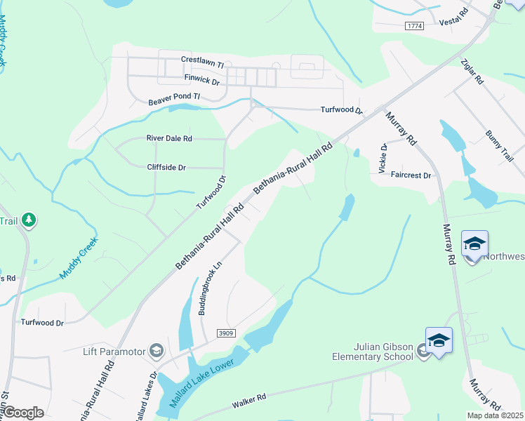 map of restaurants, bars, coffee shops, grocery stores, and more near 2275 Harvest Stone Lane in Winston-Salem