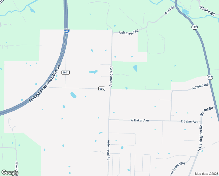 map of restaurants, bars, coffee shops, grocery stores, and more near 21601-21775 Ardemagni Road in Springdale