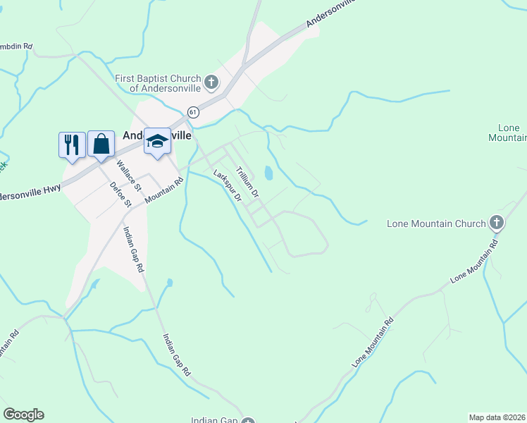 map of restaurants, bars, coffee shops, grocery stores, and more near 606 Trillium Drive in Andersonville