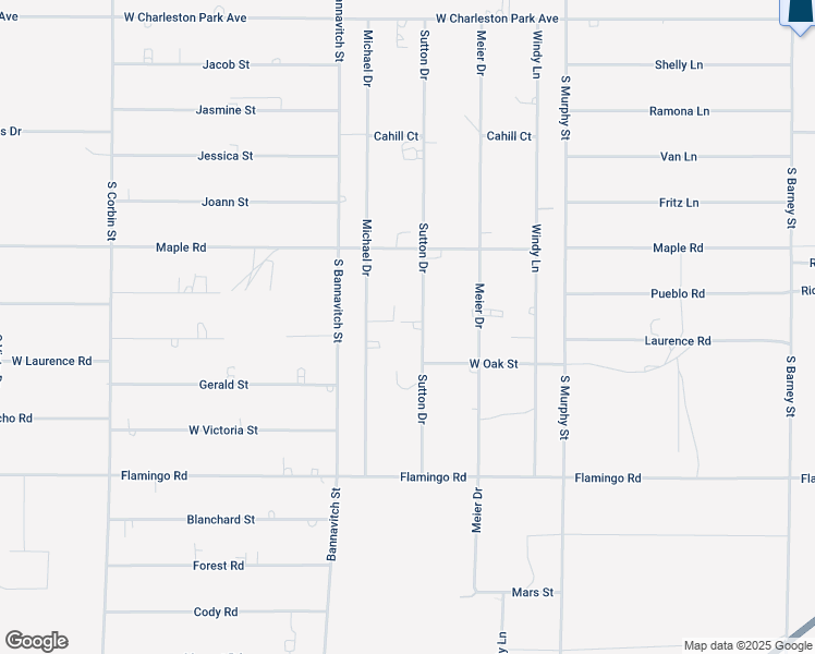 map of restaurants, bars, coffee shops, grocery stores, and more near 1670 Sutton Drive in Pahrump