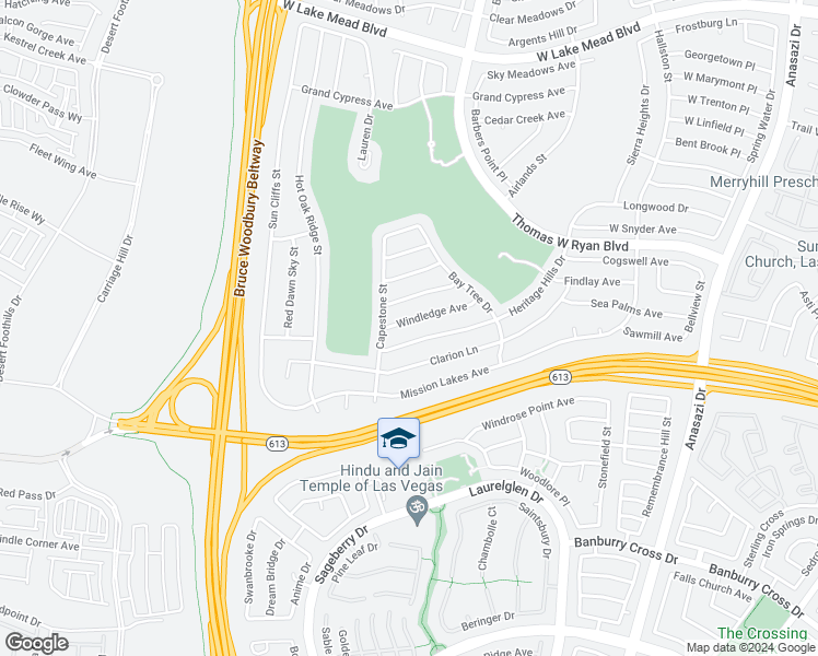 map of restaurants, bars, coffee shops, grocery stores, and more near 10817 Windledge Avenue in Las Vegas