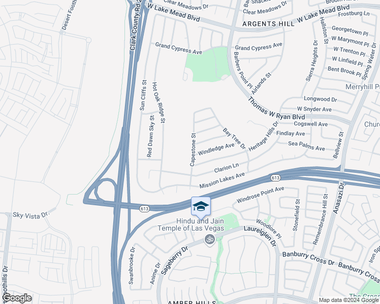 map of restaurants, bars, coffee shops, grocery stores, and more near 2021 Capestone Street in Las Vegas