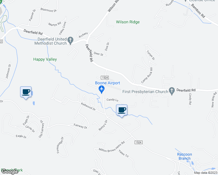 map of restaurants, bars, coffee shops, grocery stores, and more near 148 Hampton Trailer Court in Boone