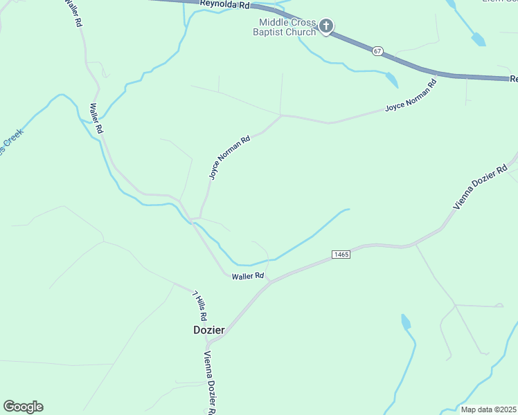 map of restaurants, bars, coffee shops, grocery stores, and more near 5061 Waller Road in Pfafftown