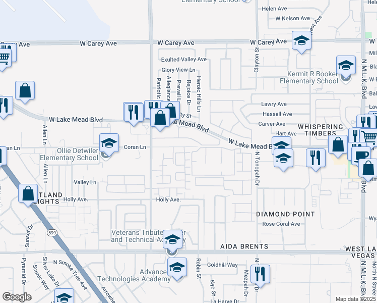 map of restaurants, bars, coffee shops, grocery stores, and more near 1953 Sangallo Street in Las Vegas