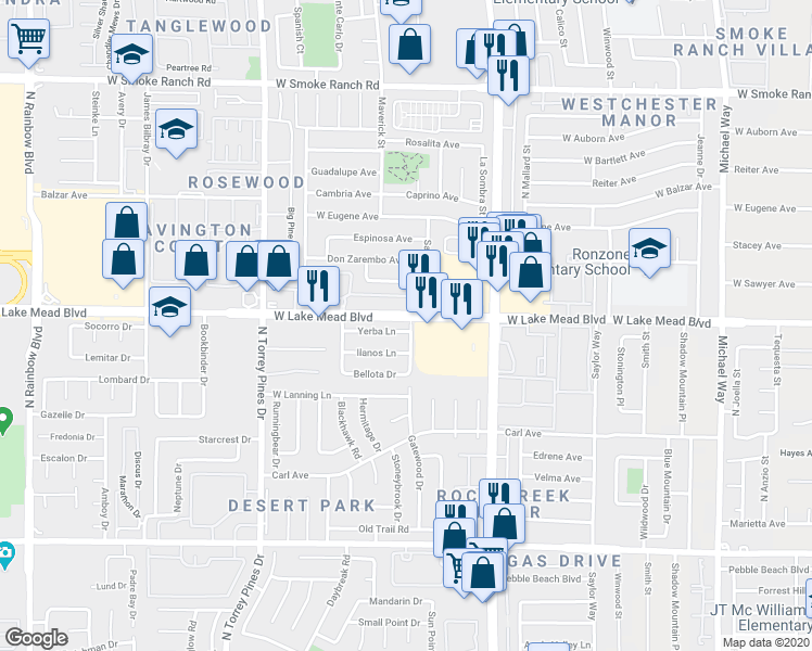 map of restaurants, bars, coffee shops, grocery stores, and more near 1921 Arpa Way in Las Vegas