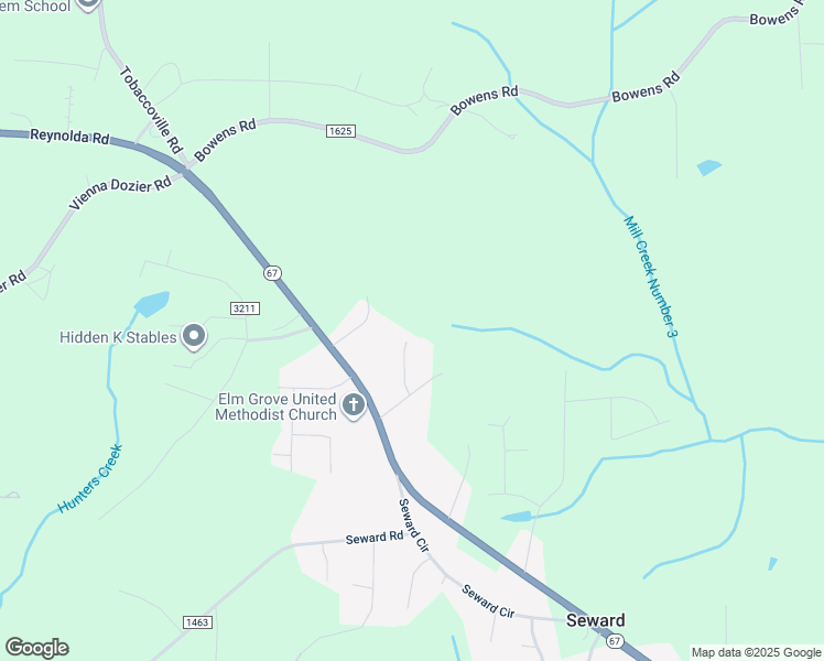 map of restaurants, bars, coffee shops, grocery stores, and more near 7251 Wanda Vista Ln in Pfafftown