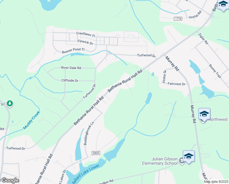 map of restaurants, bars, coffee shops, grocery stores, and more near 2275 Harvest Stone Lane in Winston-Salem