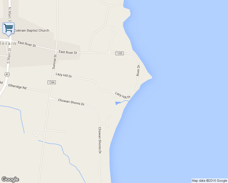 map of restaurants, bars, coffee shops, grocery stores, and more near 206 Lazy Hill Drive in Colerain