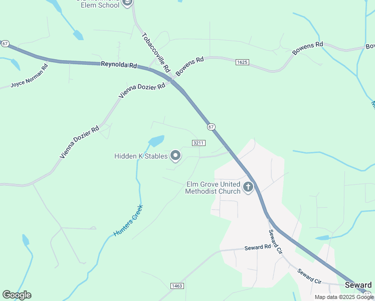 map of restaurants, bars, coffee shops, grocery stores, and more near 4730 Penrose Road in Forsyth County