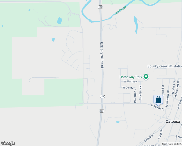 map of restaurants, bars, coffee shops, grocery stores, and more near 19411 Holly Court in Catoosa