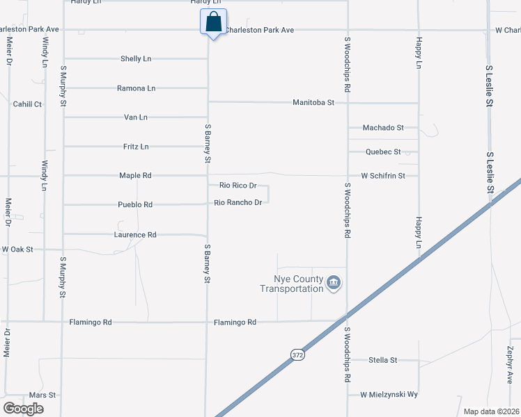 map of restaurants, bars, coffee shops, grocery stores, and more near 2791 Rio Rancho Drive in Pahrump