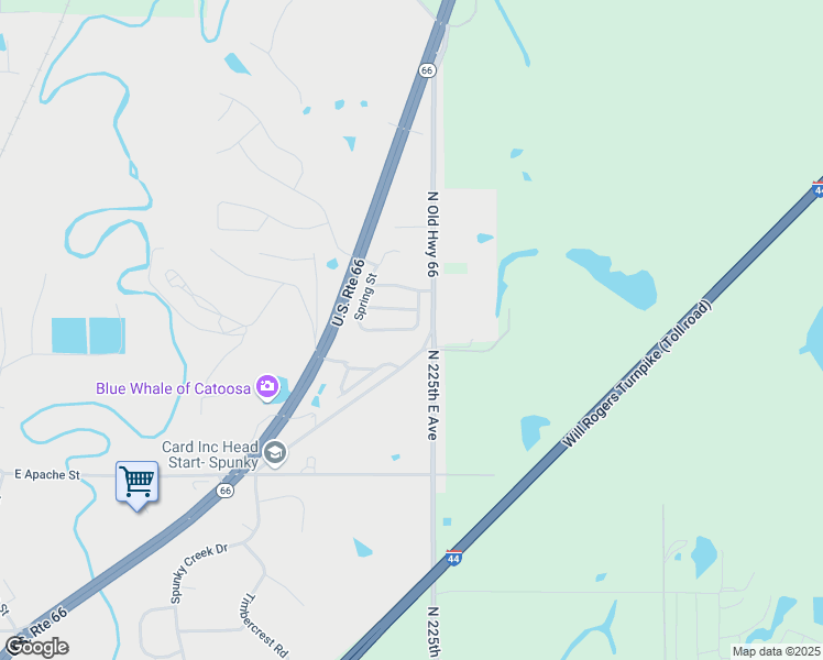 map of restaurants, bars, coffee shops, grocery stores, and more near 988 River Crossing in Catoosa