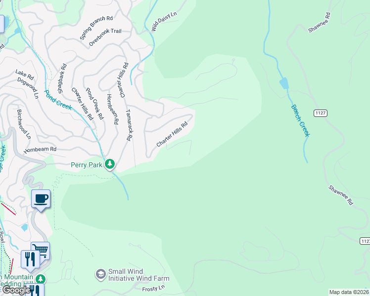 map of restaurants, bars, coffee shops, grocery stores, and more near 200 Summit Lodge in Beech Mountain